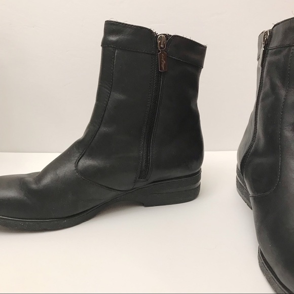 Vintage black genuine leather boots size 9,5 - Picture 7 of 12